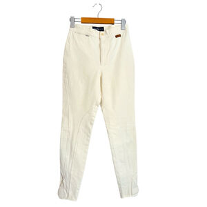Polo Ralph Lauren Ivory Riding Style Pants With Velcro Hem Women's Size 6
